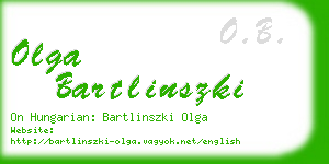 olga bartlinszki business card